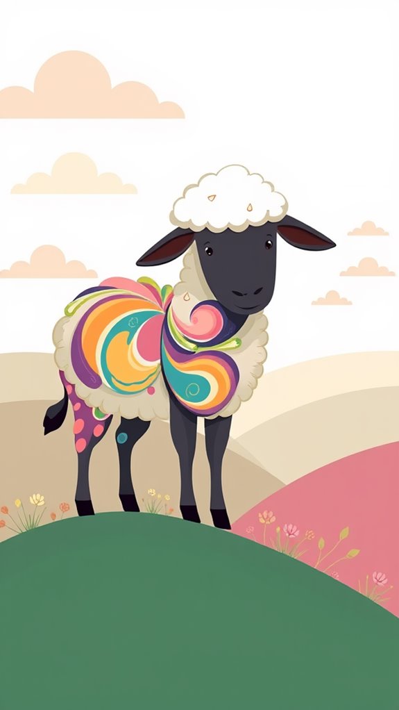 sheep illustration for design