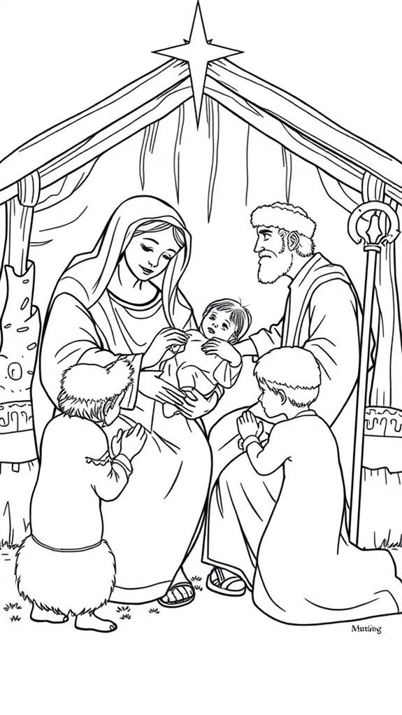 shepherds visit mary joseph