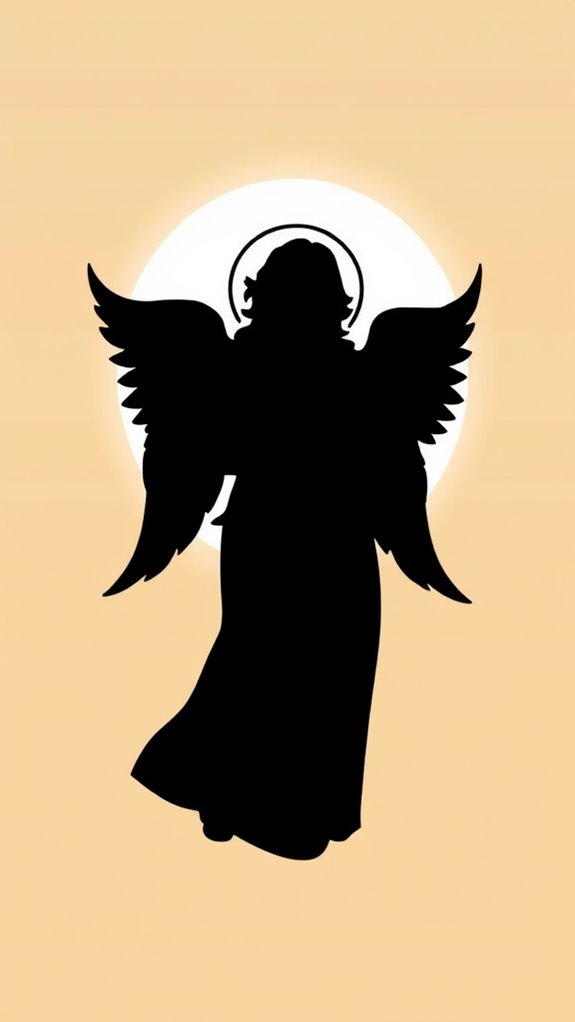 silhouette of guardian angels