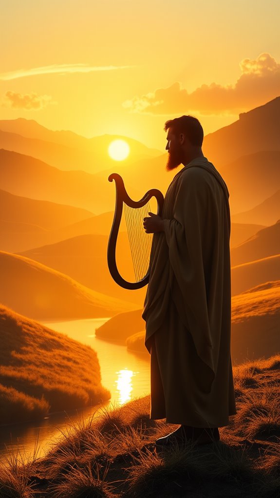 silhouette of king david