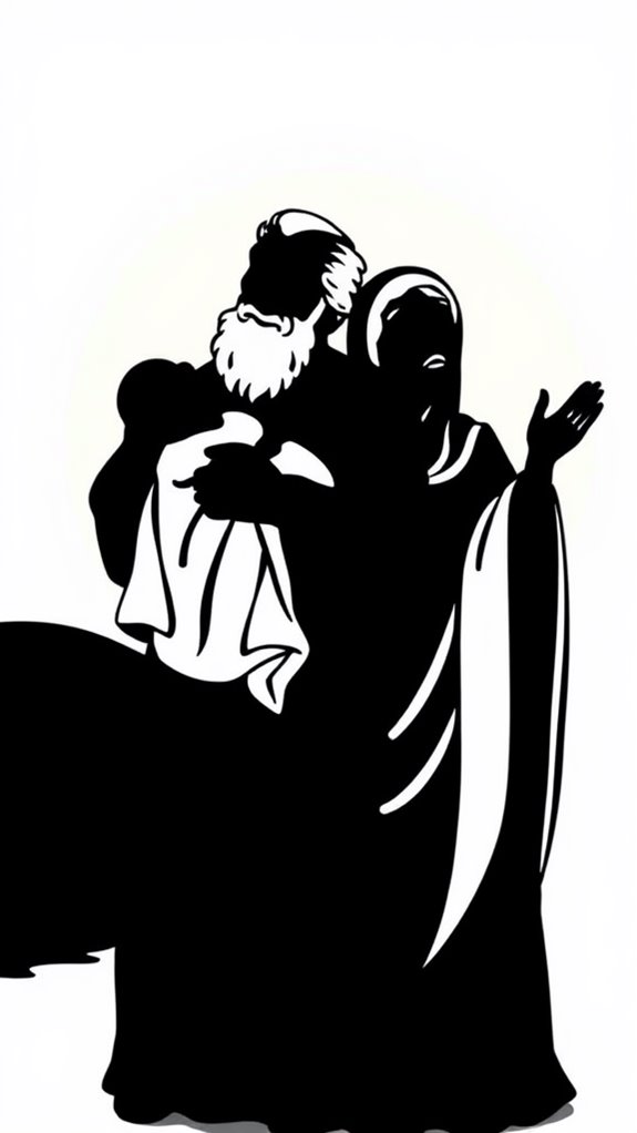 simeon and anna silhouettes