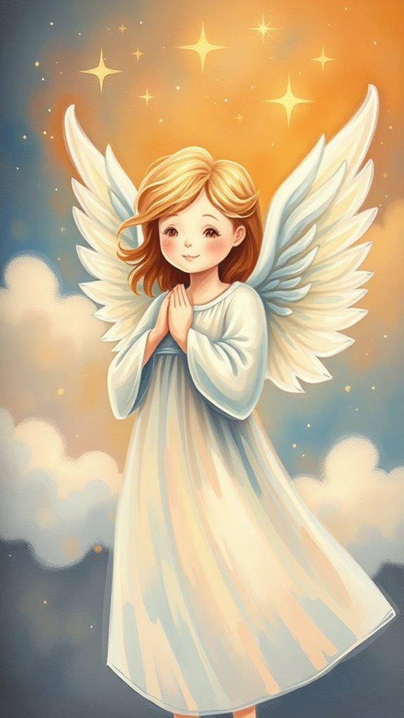 simple christmas angel painting