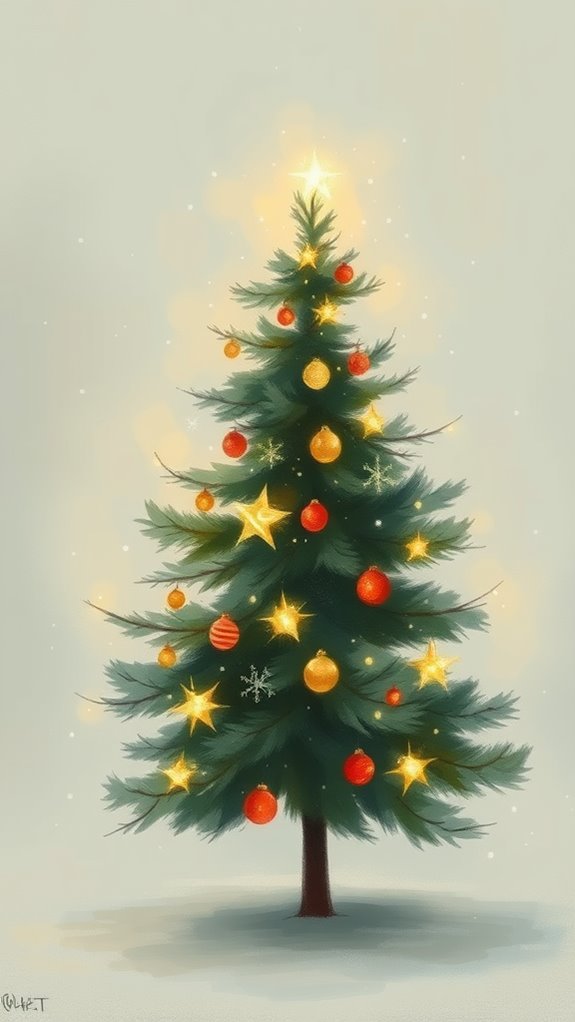 12 Stunning Christmas Tree Paintings In Various Styles - Encouraging 