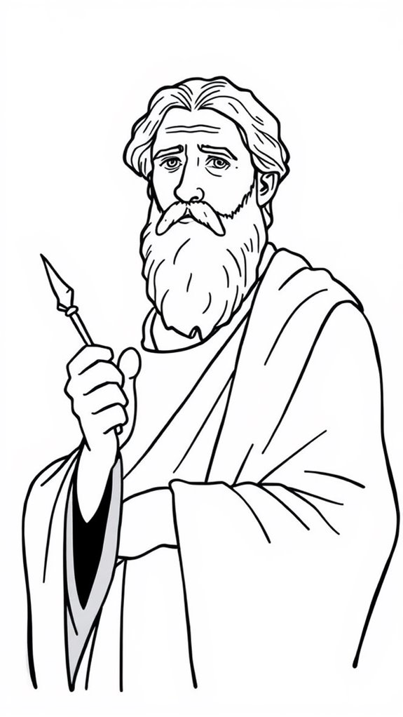 simple drawing of paul