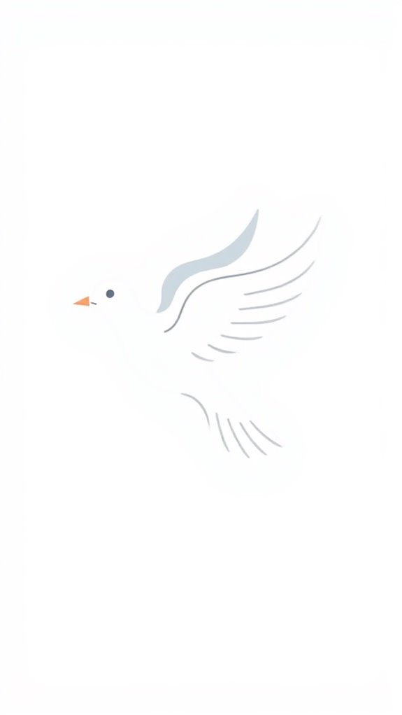 simple flat dove design