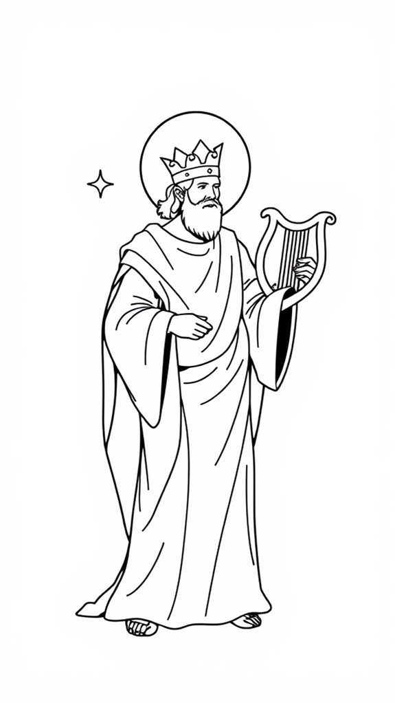 simple king david illustration
