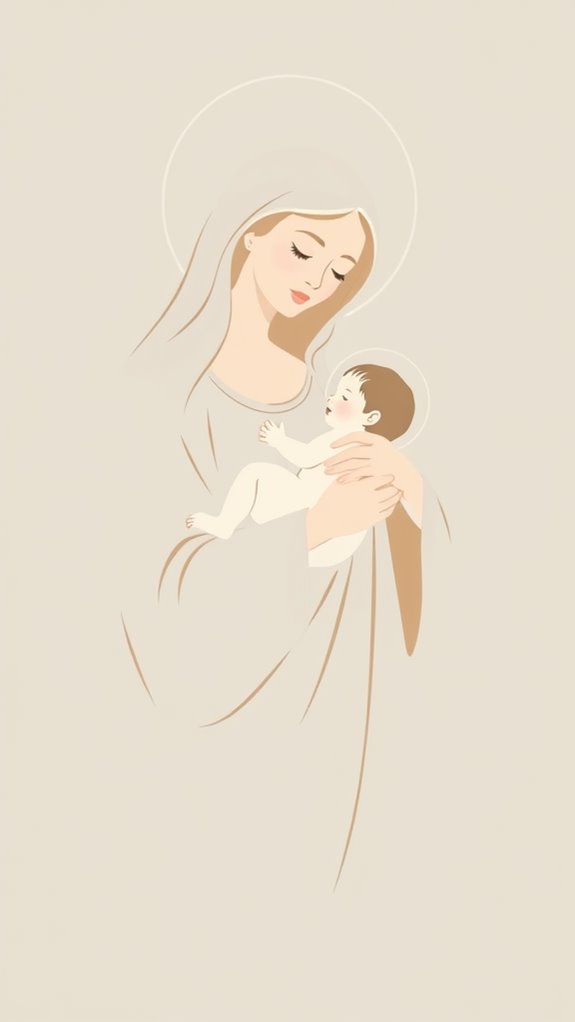 simple mary and jesus