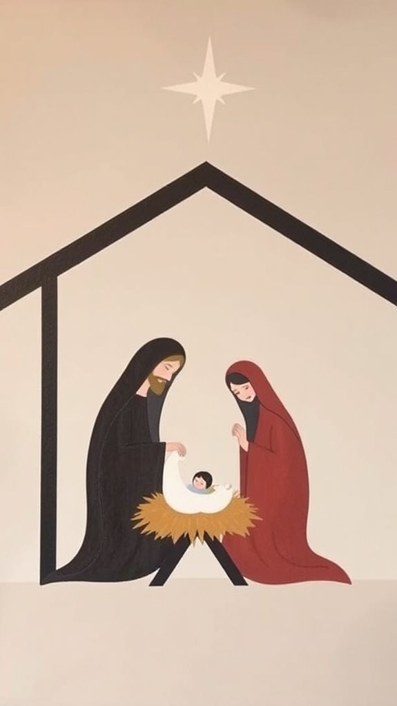 simple nativity art piece