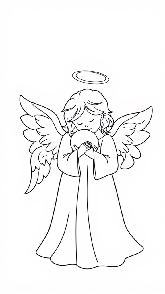 simple outline guardian angels