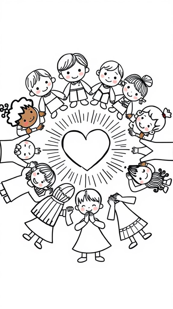 simple prayer circle art