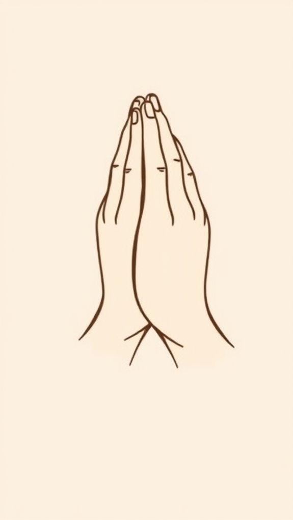 simple praying hands design