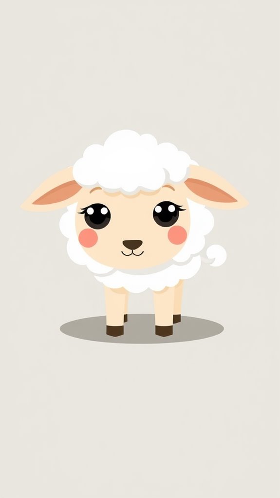 simple sheep illustration design