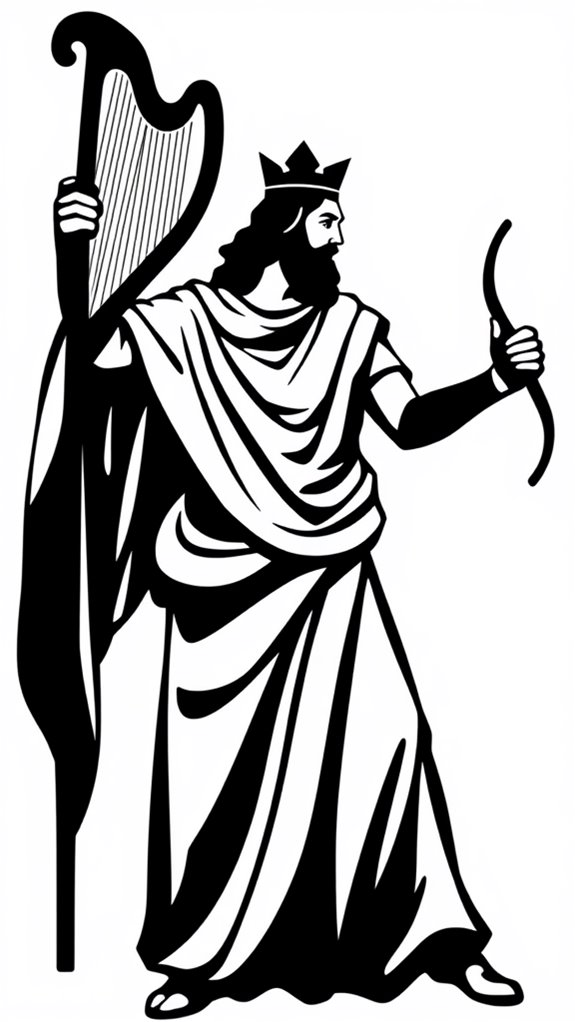 simple silhouette of david