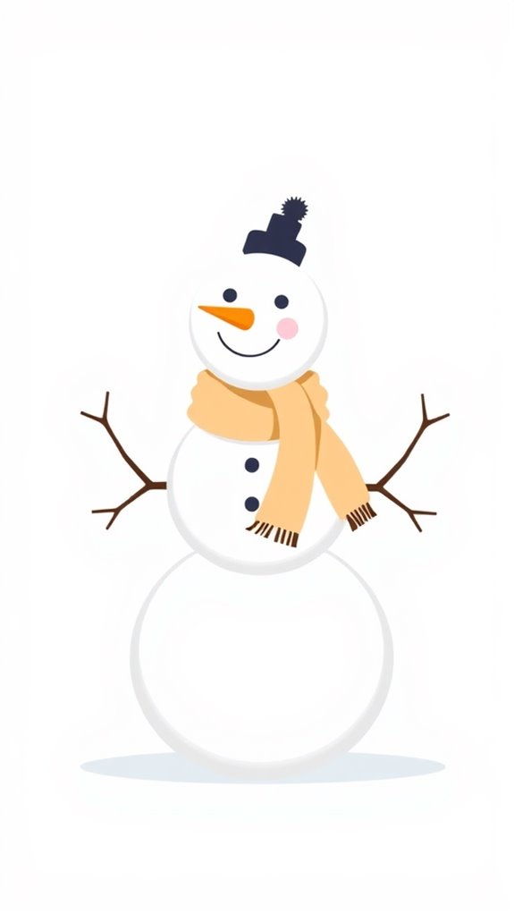 simple snowman graphic design