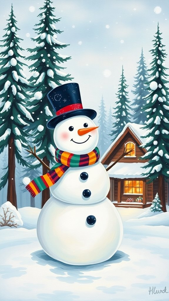 simple snowy art project