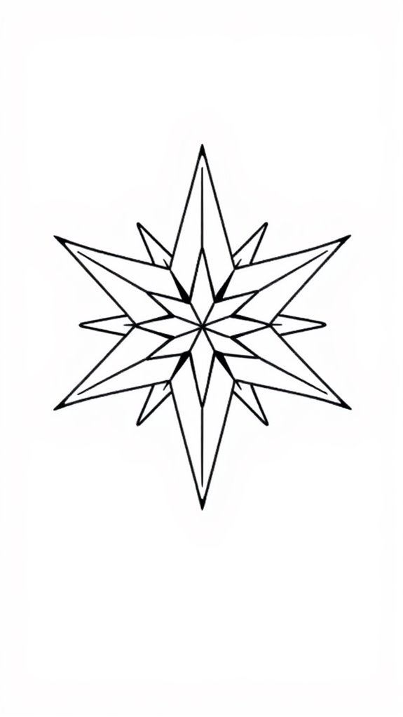 simple star outline design