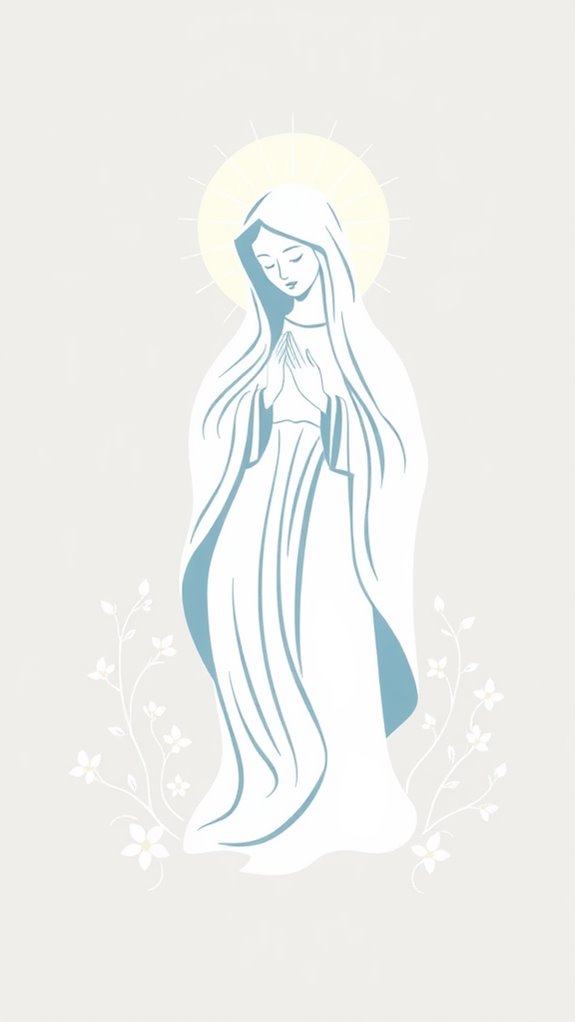 simple virgin mary artwork