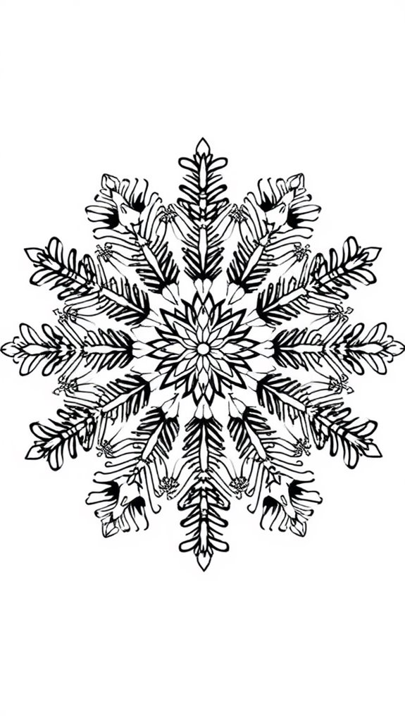 snowflake mandala coloring page