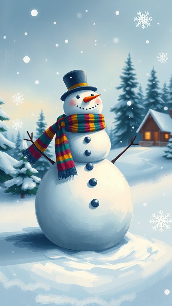 snowman digital art creation