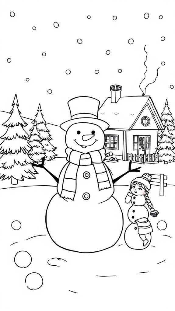 snowman in winter wonderland