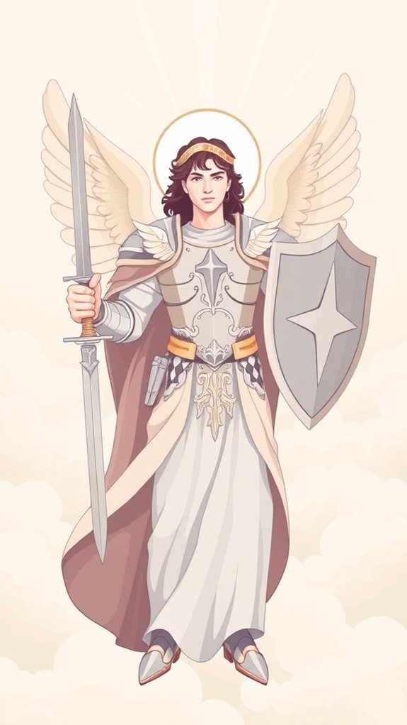soft pastel st michael artwork
