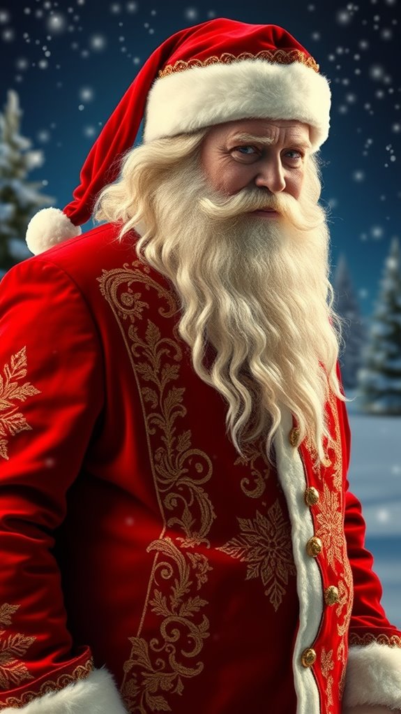 sophisticated santa claus portrayal