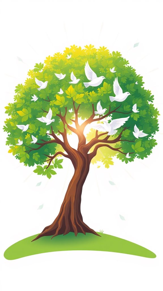 spiritual tree illustration design