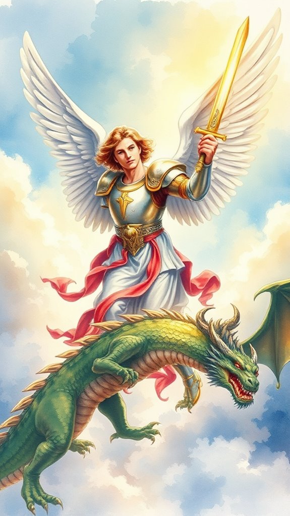 st michael archangel watercolor