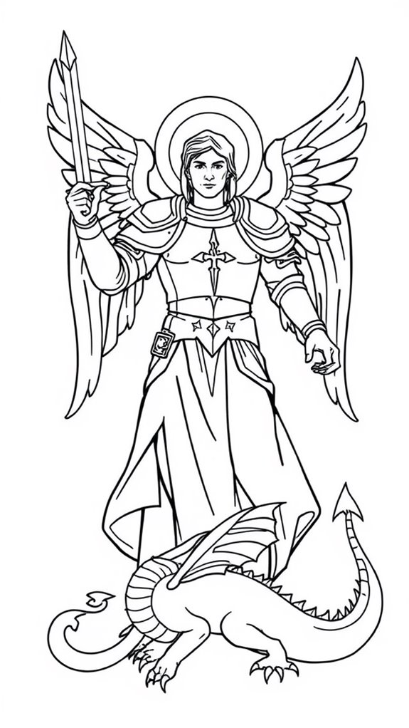 st michael coloring page