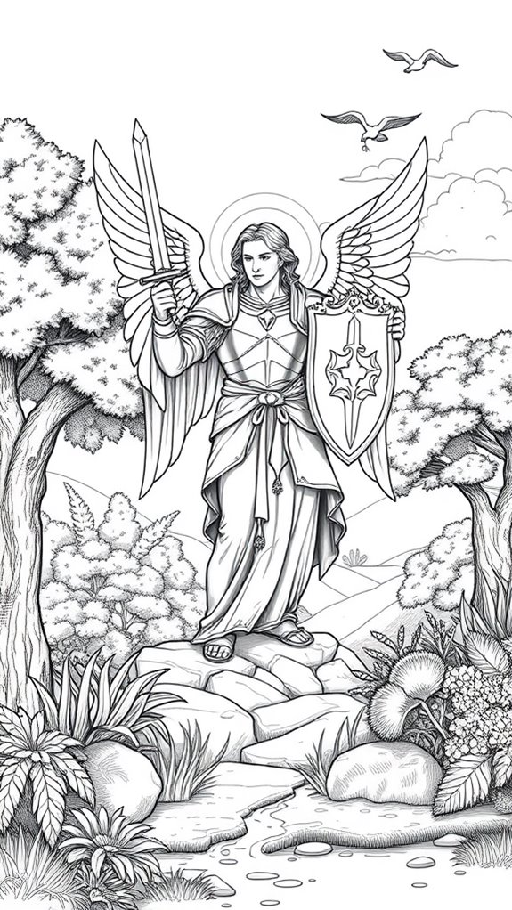 st michael coloring page