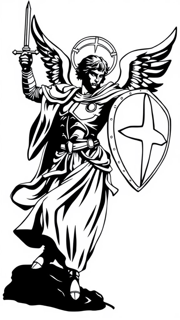 st michael coloring page