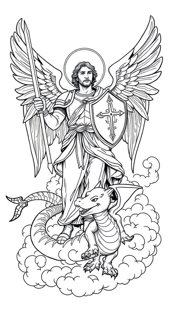 st michael coloring page