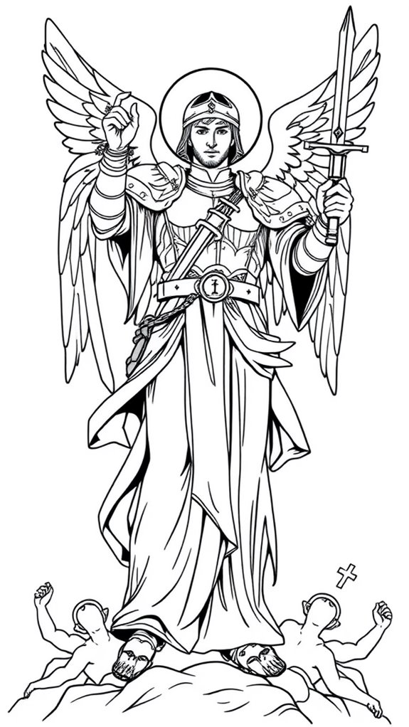 st michael coloring page