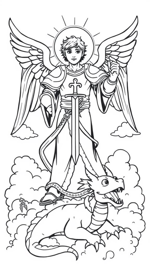st michael coloring page