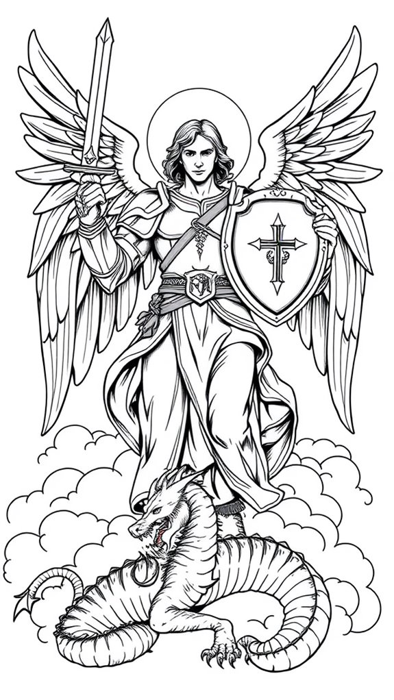 st michael coloring page