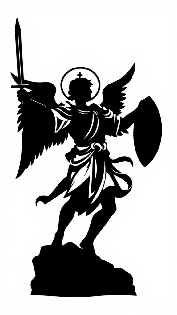 st michael silhouette clipart