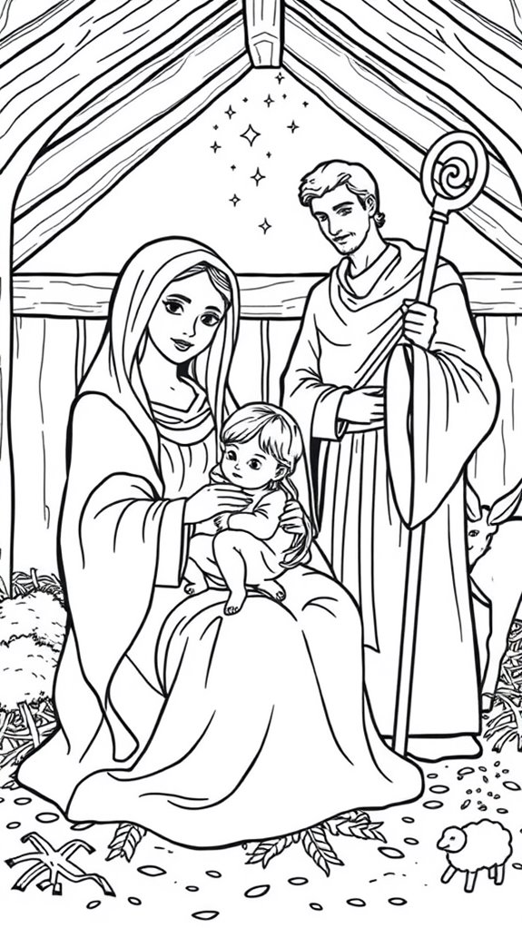 stable scene coloring page