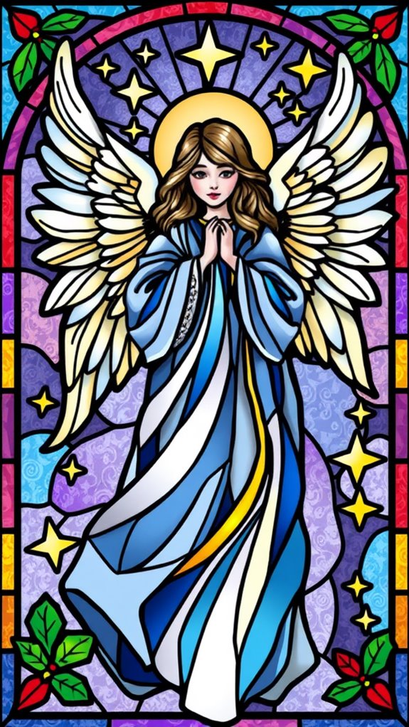 stained glass christmas angel