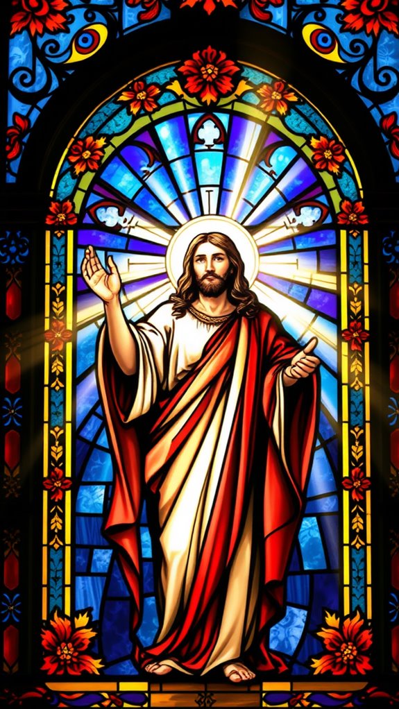 stained glass jesus imagery