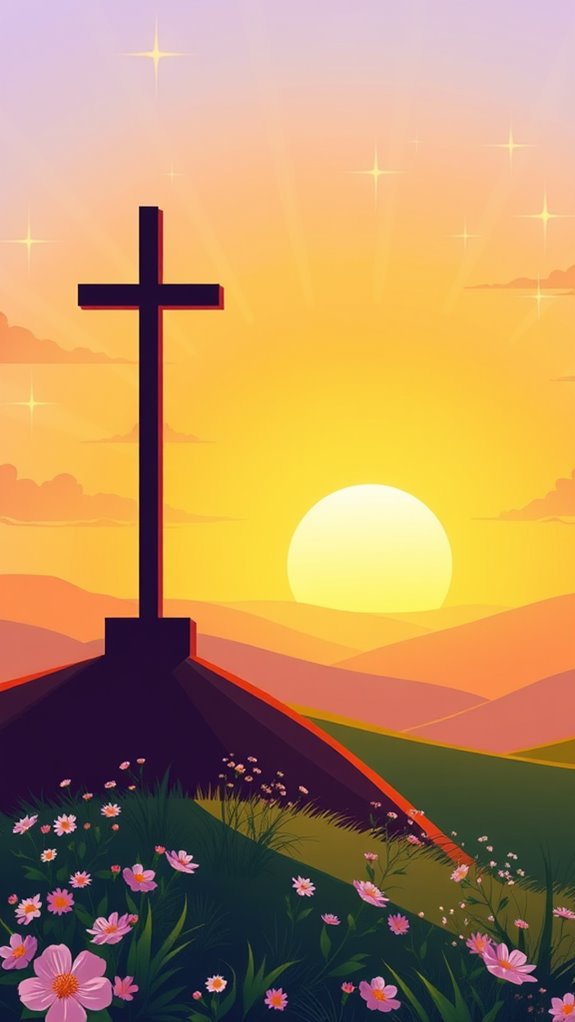 sunrise themed religious illustrations