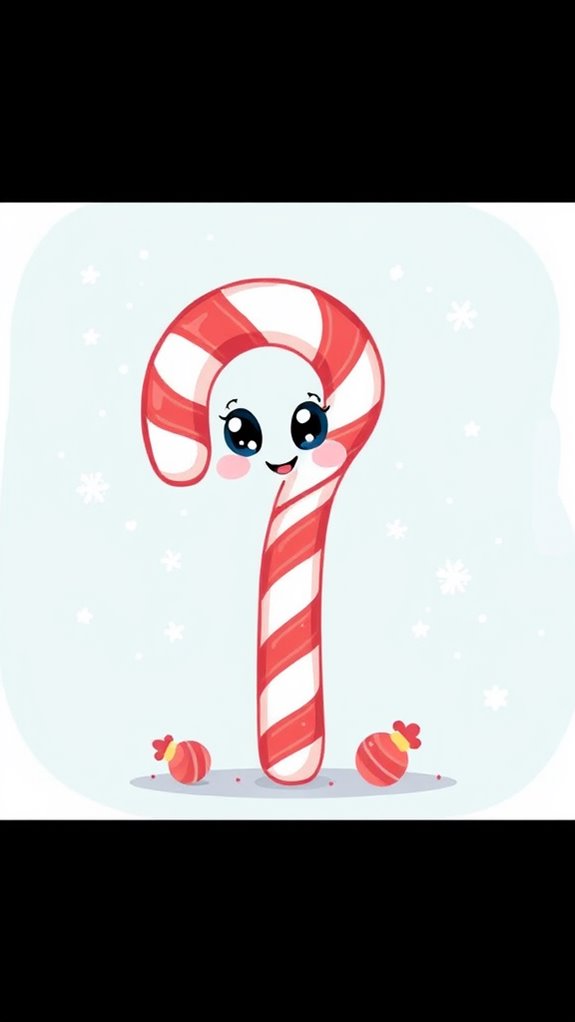 sweet festive candy cane