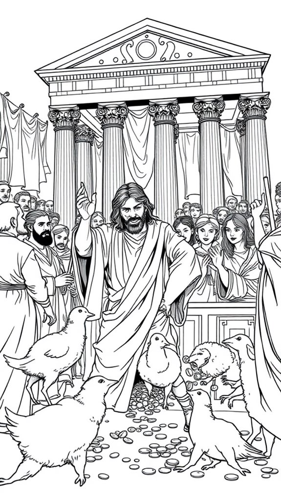 12 Jesus Cleanses The Temple Coloring Pages Printable & Free To