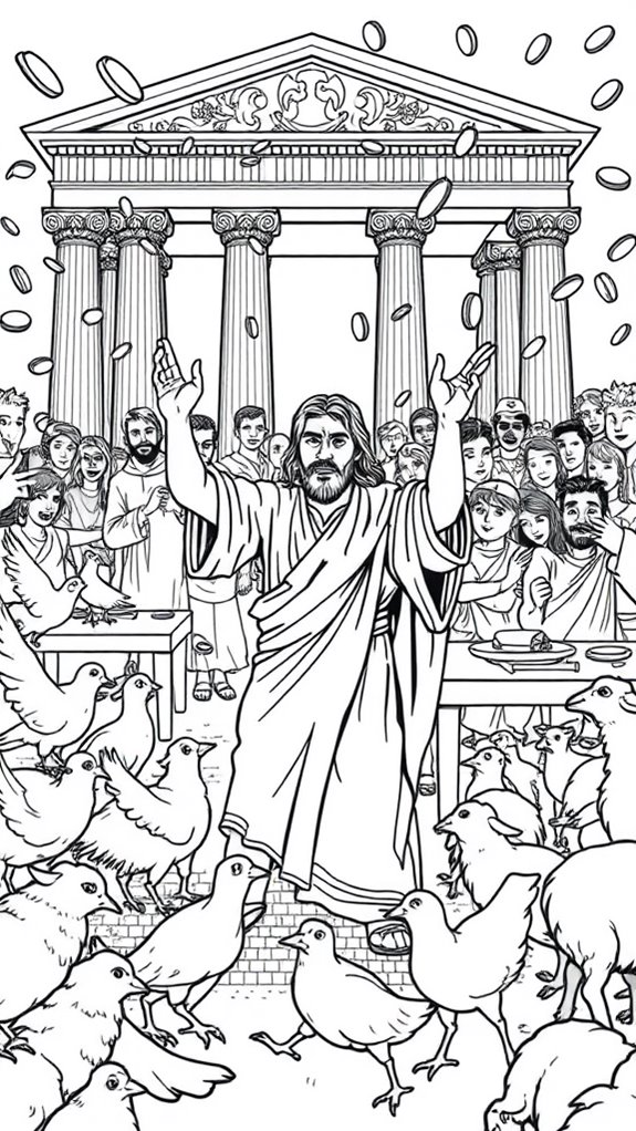 12 Jesus Cleanses The Temple Coloring Pages Printable & Free To