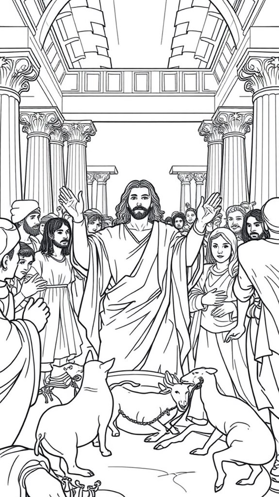 12 Jesus Cleanses The Temple Coloring Pages Printable & Free To