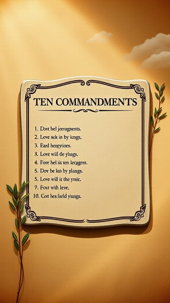 ten commandments canvas art