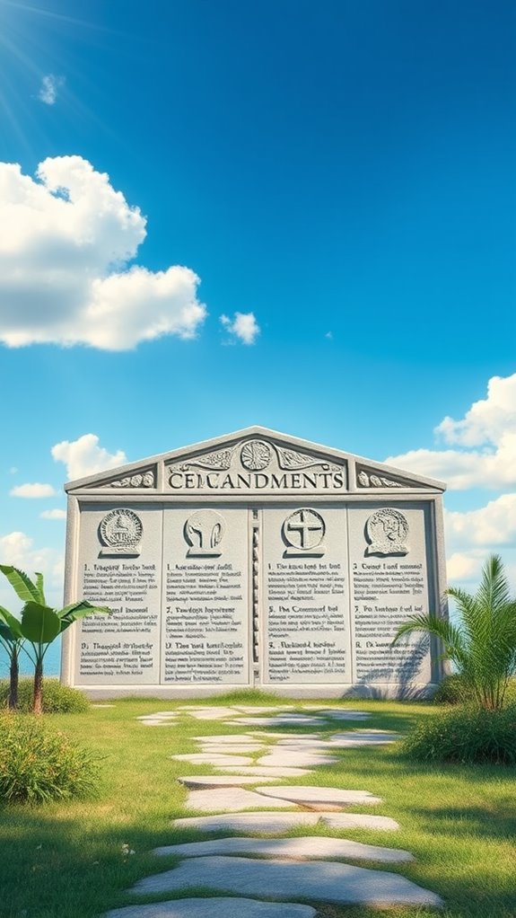 ten commandments stock image