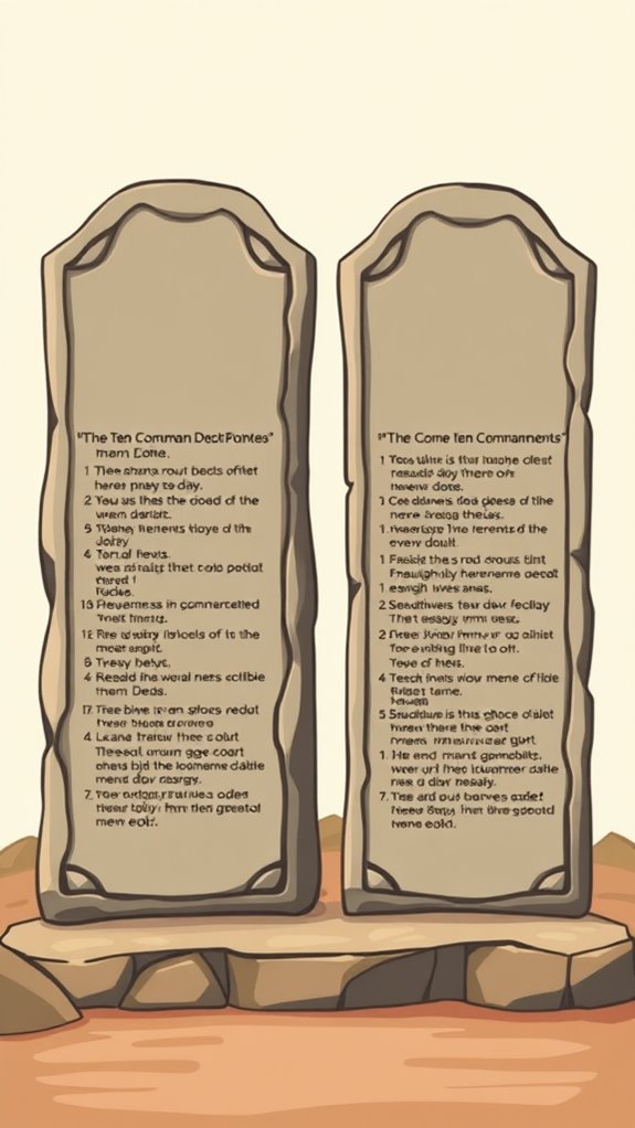 ten commandments stone tablets