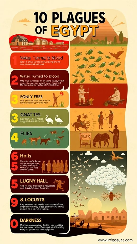 ten egyptian plagues infographic