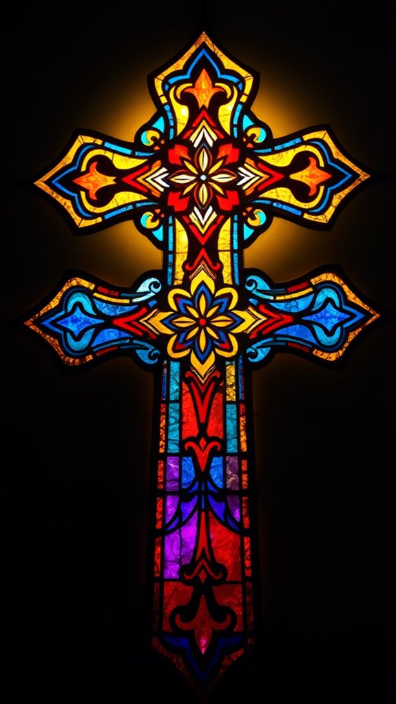 traditional stained glass crosses
