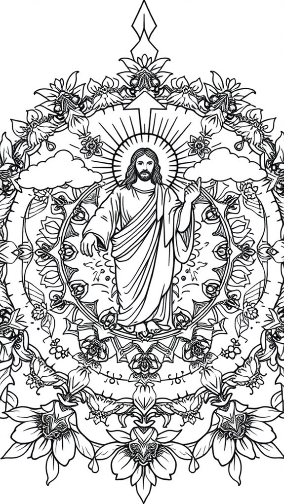 transfiguration jesus mandala coloring